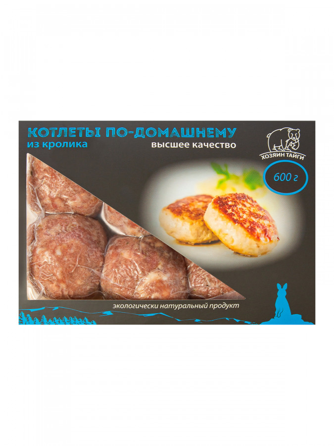Котлеты домашние из Кролика, в/у 6 шт, 0,6 гр