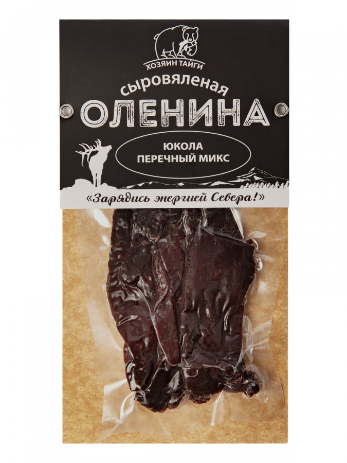 Оленина сыровяленая Юкола Перечный микс. в/у