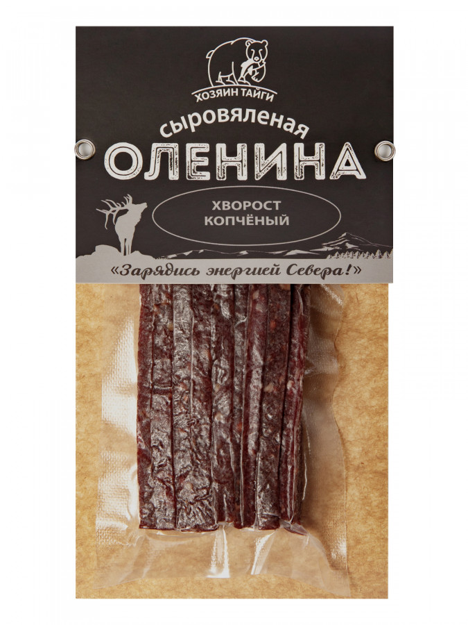Оленина сырокопченая Хворост Копчёный. в/у