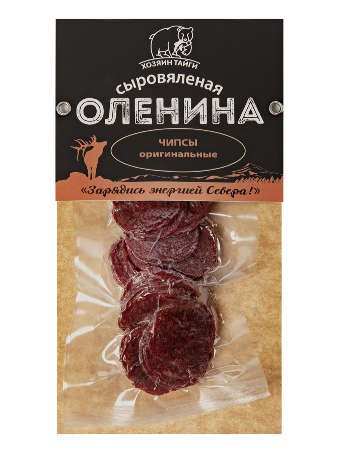 Оленина сыровяленая Чипсы вкус Оригинальные. в/у