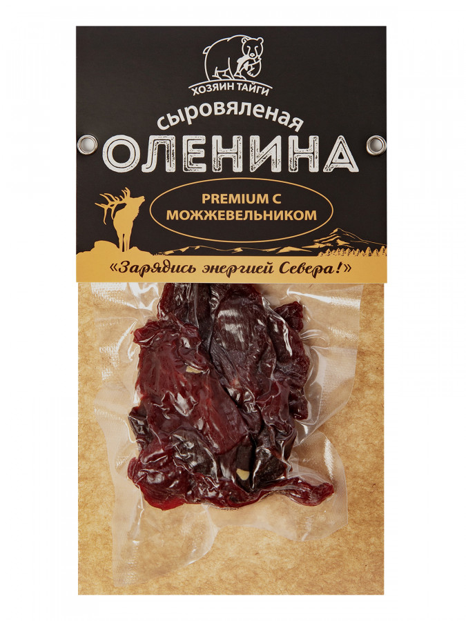 Оленина сыровяленая Premium с Можжевельником. в/у