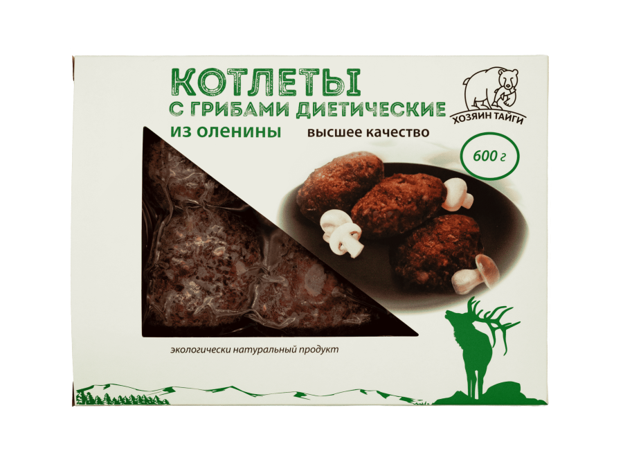 Котлеты Диетические с лесными грибами из оленины