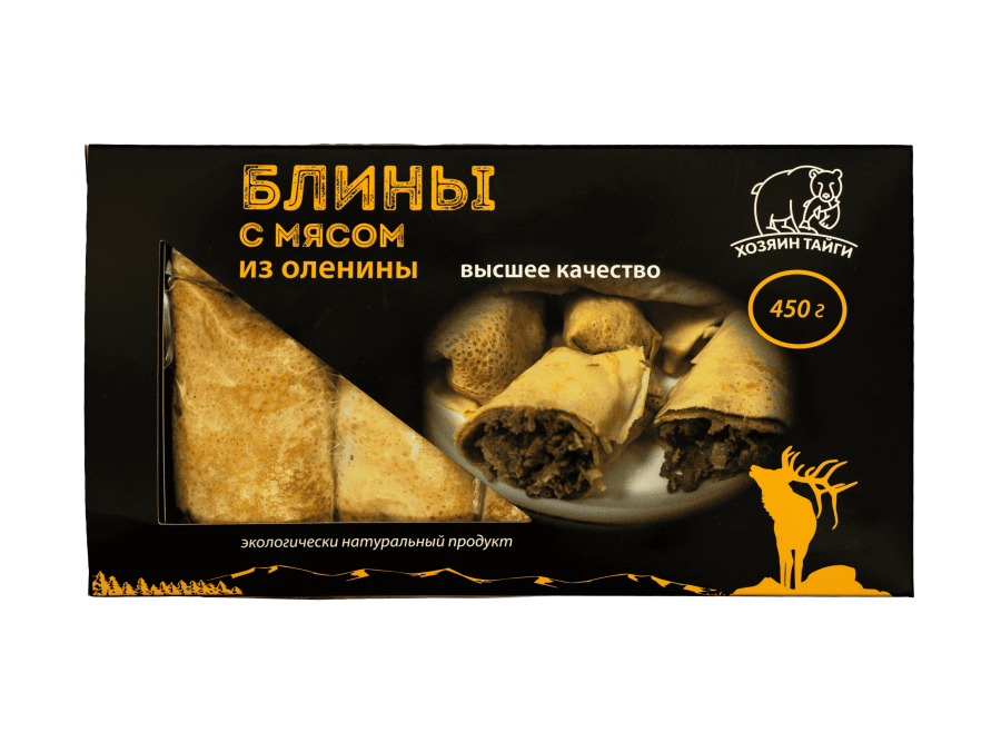 Блины с мясом из оленины